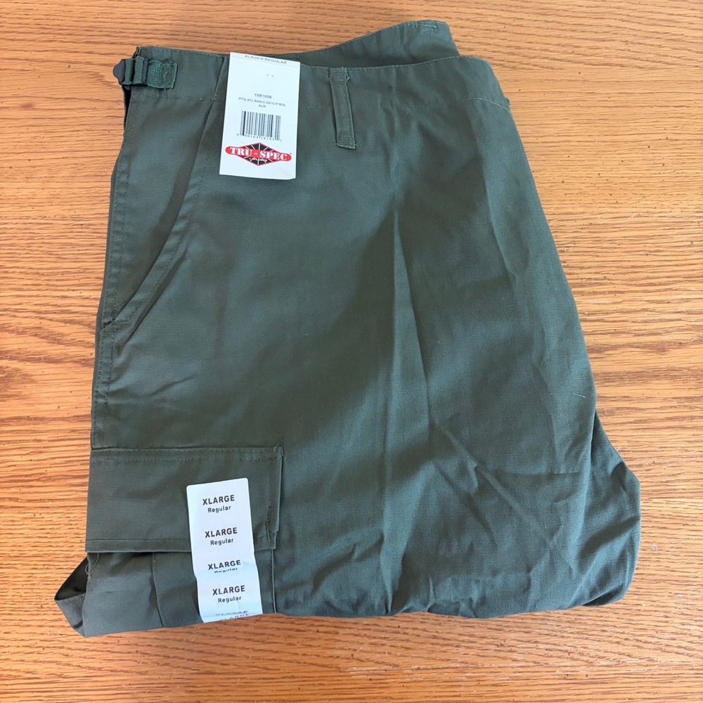 Tru-Spec Mens Olive Drab Ripstop Cargo Tactical Pants XL Regular
